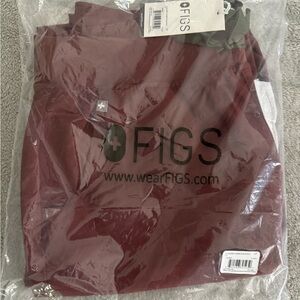 Figs Burgundy Scrub pants